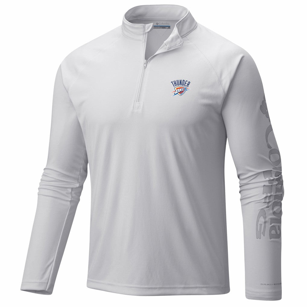 Oklahoma City Thunder PFG Terminal Tackle Quarter-Zip Top White - Columbia