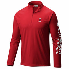 Miami Heat PFG Terminal Tackle Quarter-Zip Top Red - Columbia