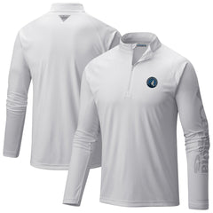 Minnesota Timberwolves PFG Terminal Tackle Quarter-Zip Top White - Columbia