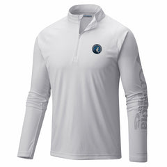 Minnesota Timberwolves PFG Terminal Tackle Quarter-Zip Top White - Columbia