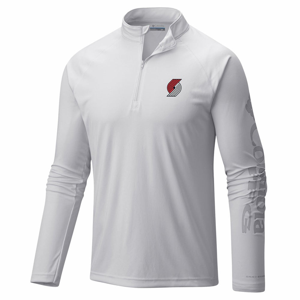 Portland Trail Blazers PFG Terminal Tackle Quarter-Zip Top White - Columbia outlet