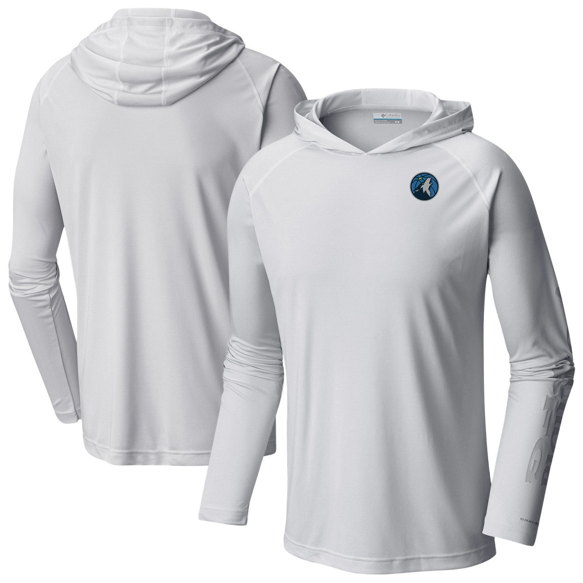 Minnesota Timberwolves PFG Super Terminal Tackle Hoodie White - Columbia