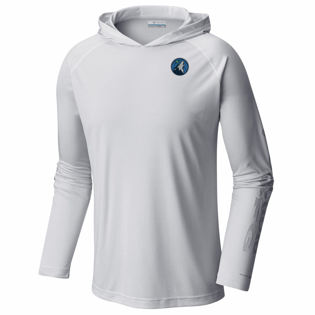 Minnesota Timberwolves PFG Super Terminal Tackle Hoodie White - Columbia