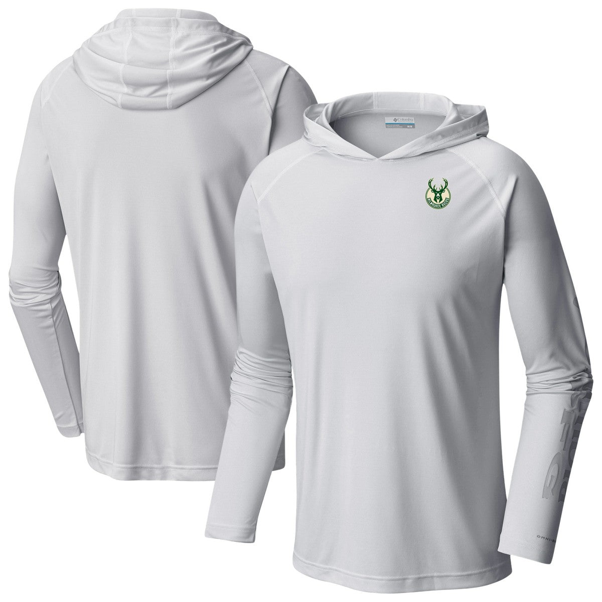 Milwaukee Bucks PFG Super Terminal Tackle Hoodie White - Columbia