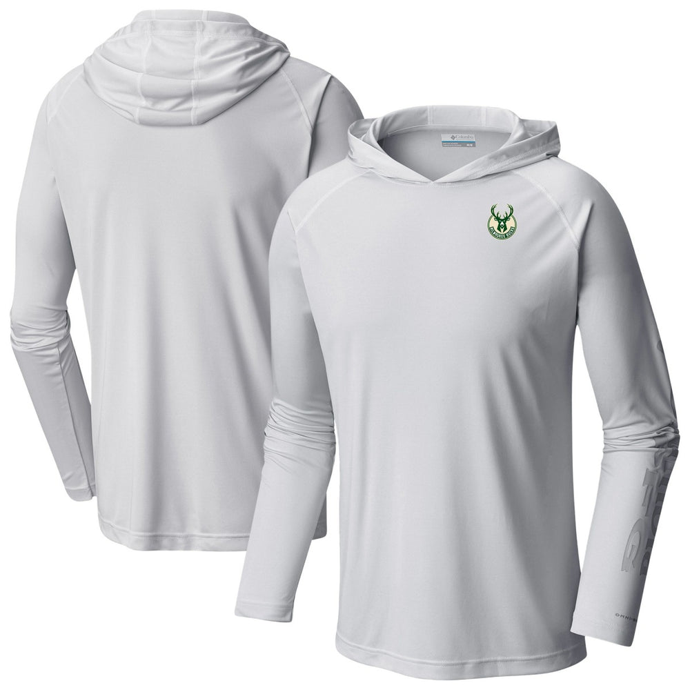 Milwaukee Bucks PFG Super Terminal Tackle Hoodie White - Columbia