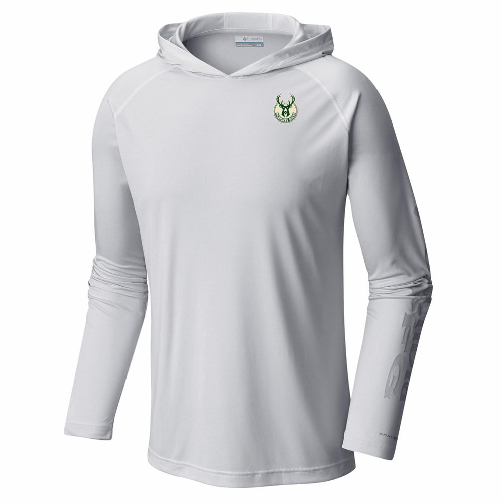 Milwaukee Bucks PFG Super Terminal Tackle Hoodie White - Columbia