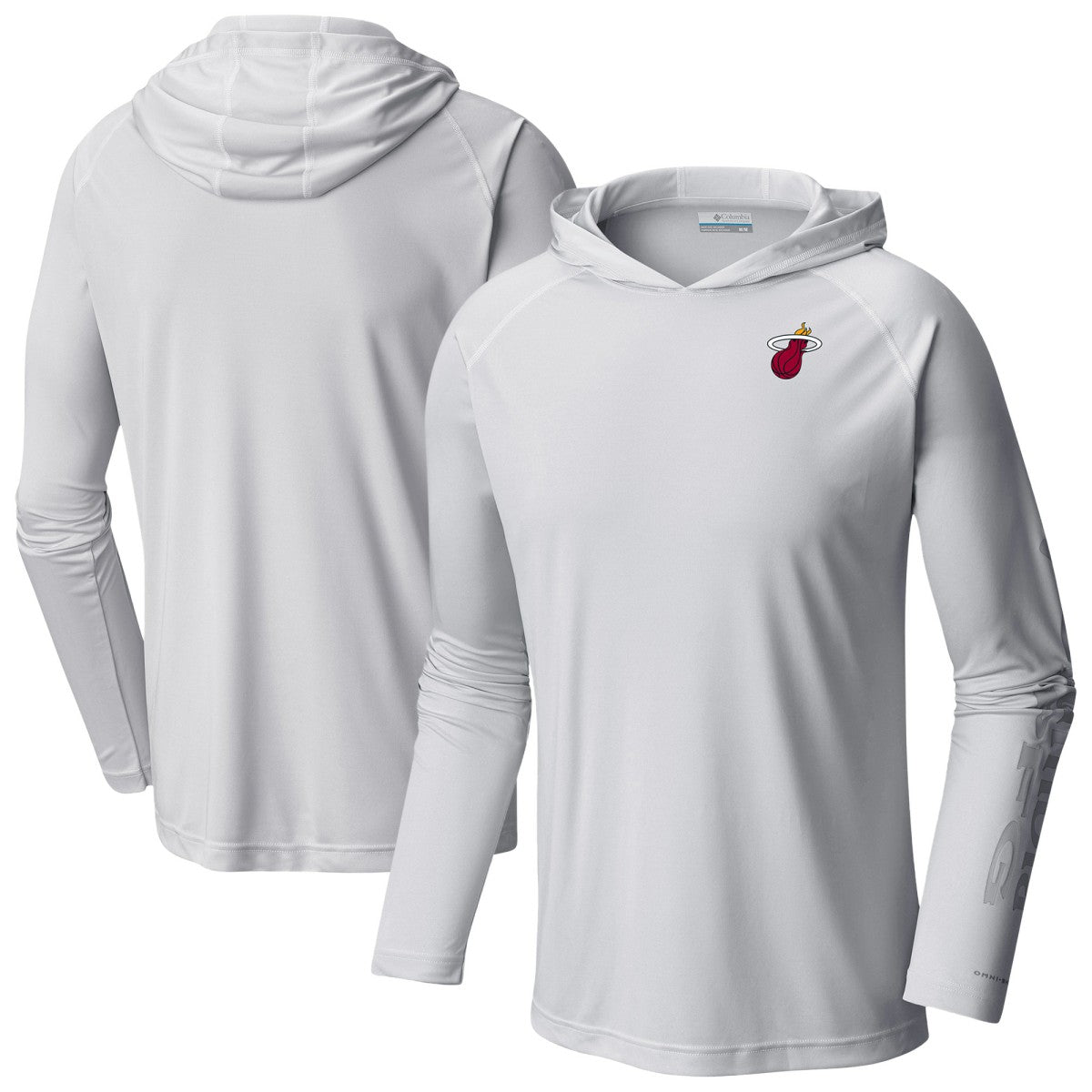 Miami Heat PFG Super Terminal Tackle Hoodie White - Columbia
