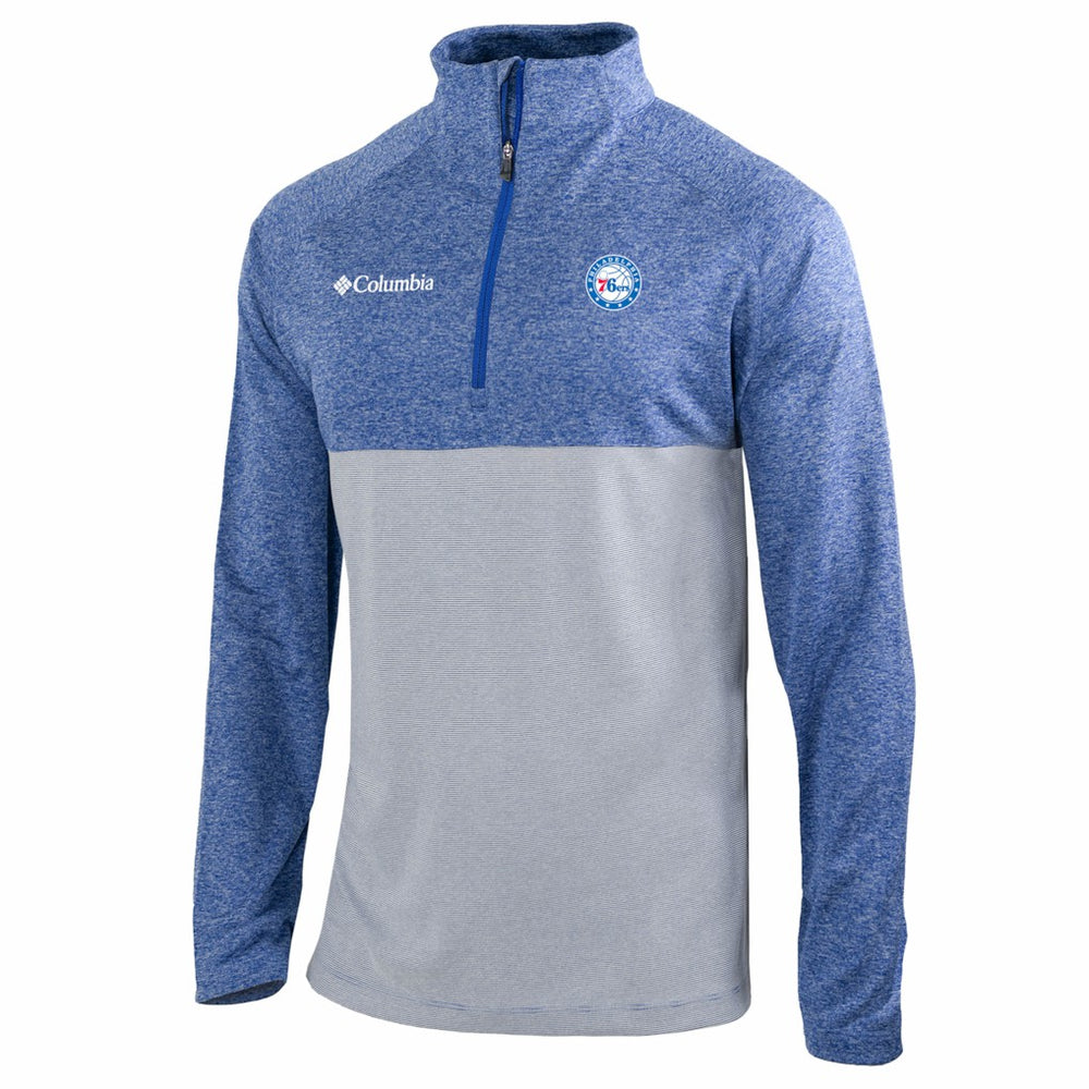 Philadelphia 76ers Omni-Wick Rockin' It Quarter-Zip Top Blue - Columbia