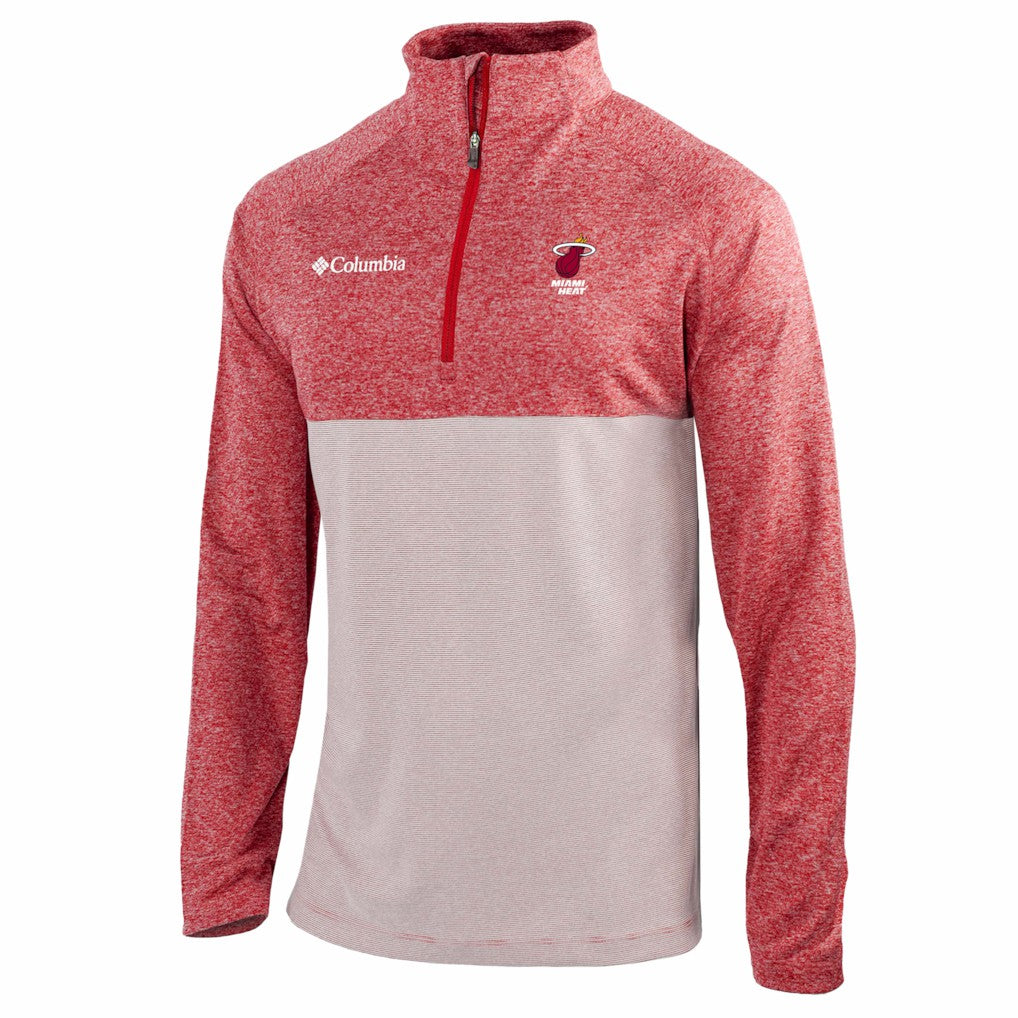 Miami Heat Omni-Wick Rockin' It Quarter-Zip Top Red - Columbia