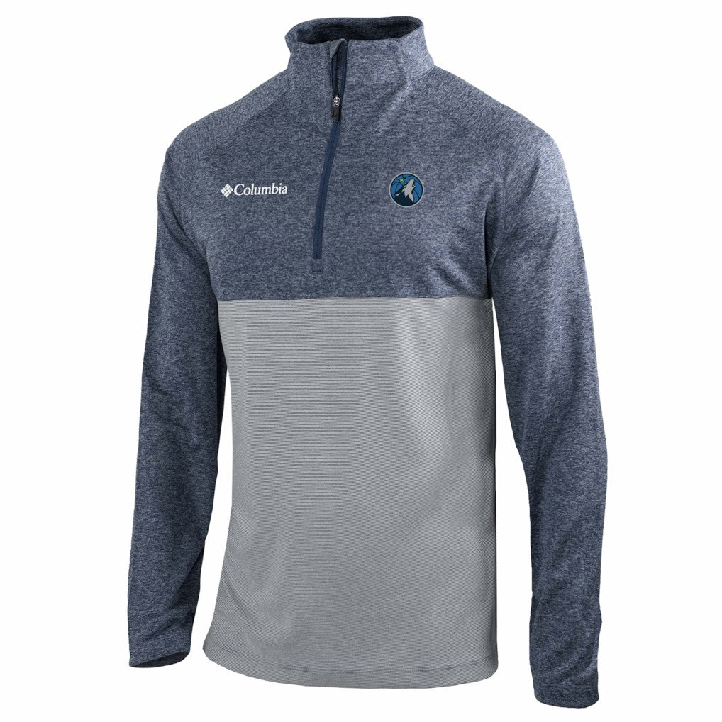 Minnesota Timberwolves Omni-Wick Rockin' It Quarter-Zip Top Navy - Columbia
