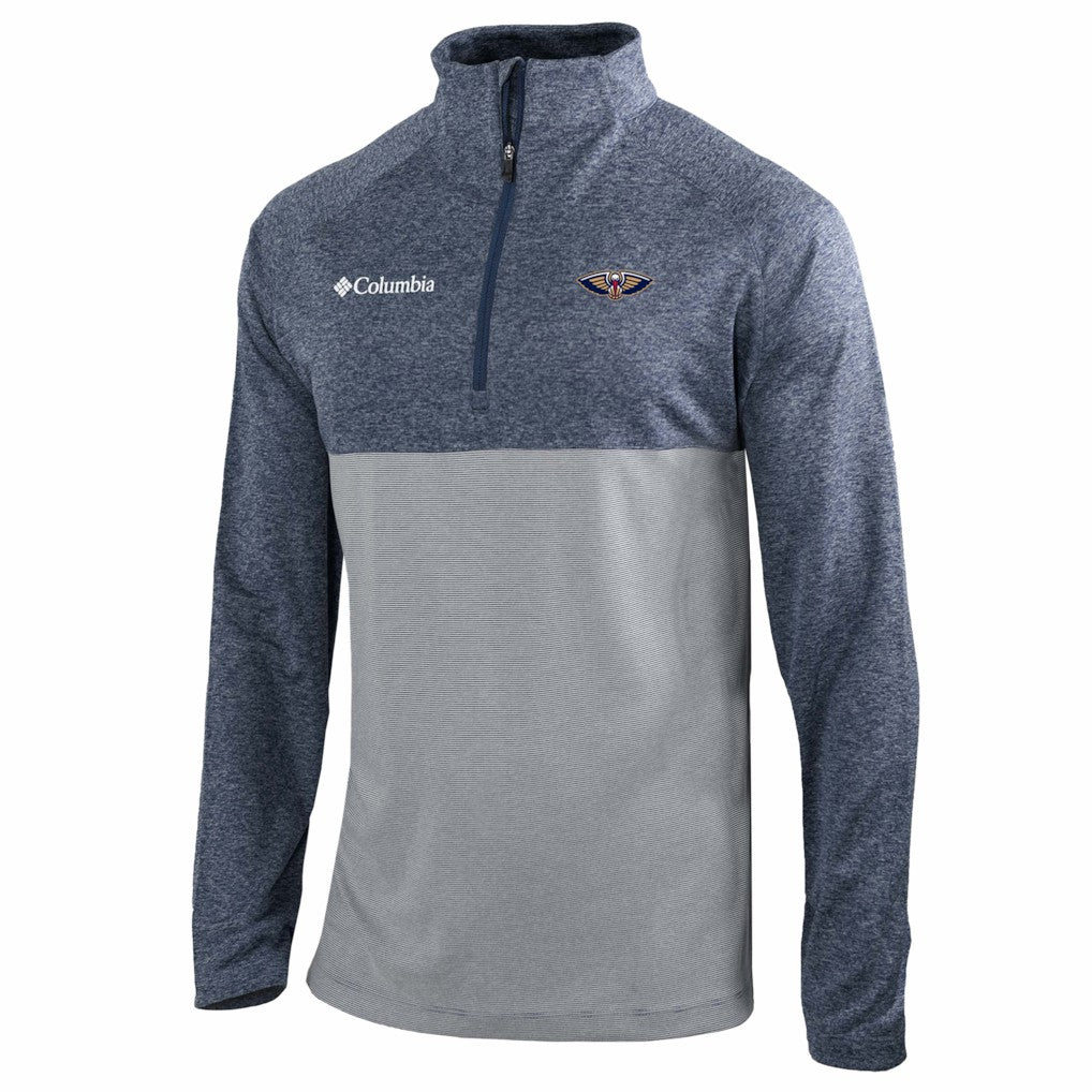New Orleans Pelicans Omni-Wick Rockin' It Quarter-Zip Top Navy - Columbia