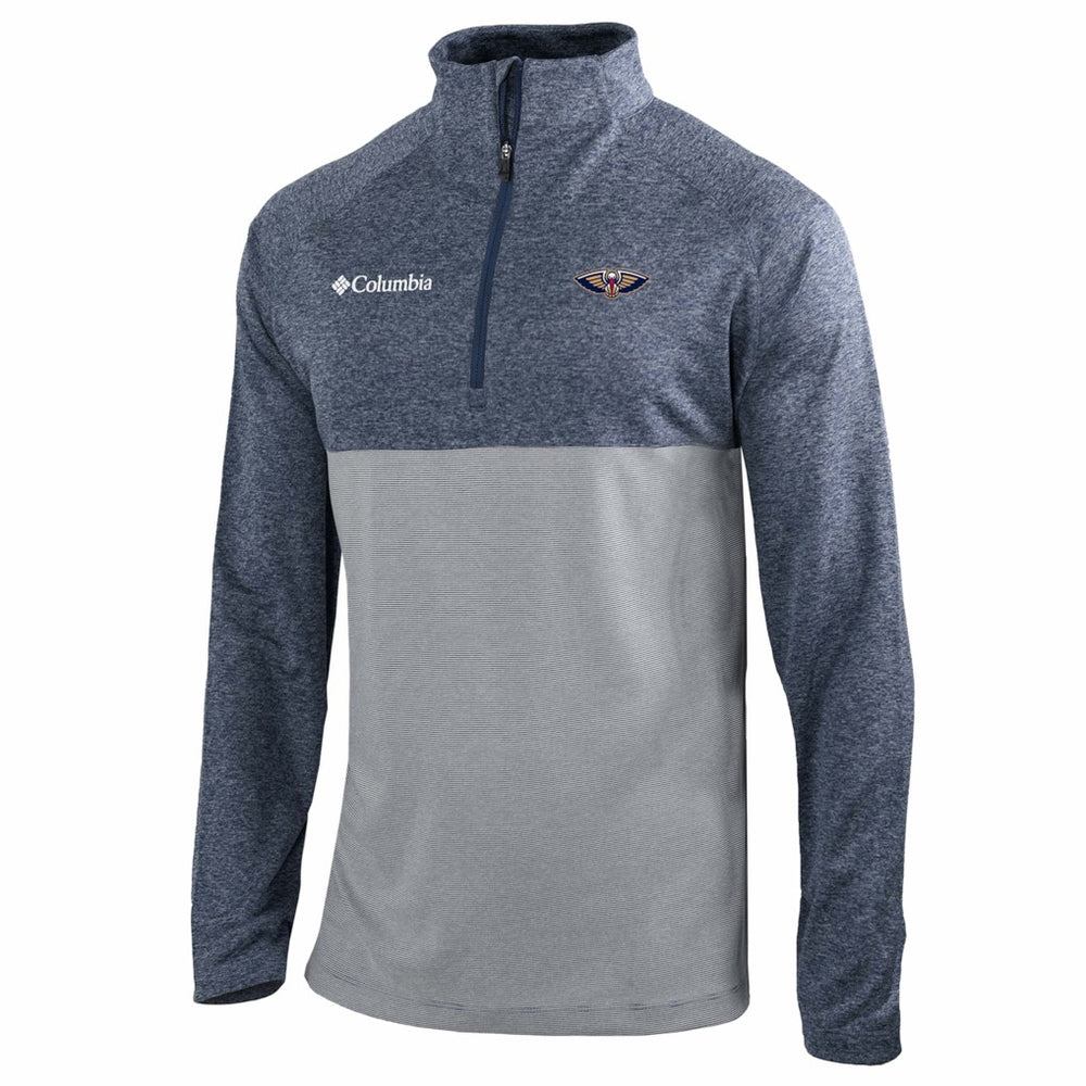 New Orleans Pelicans Omni-Wick Rockin' It Quarter-Zip Top Navy - Columbia