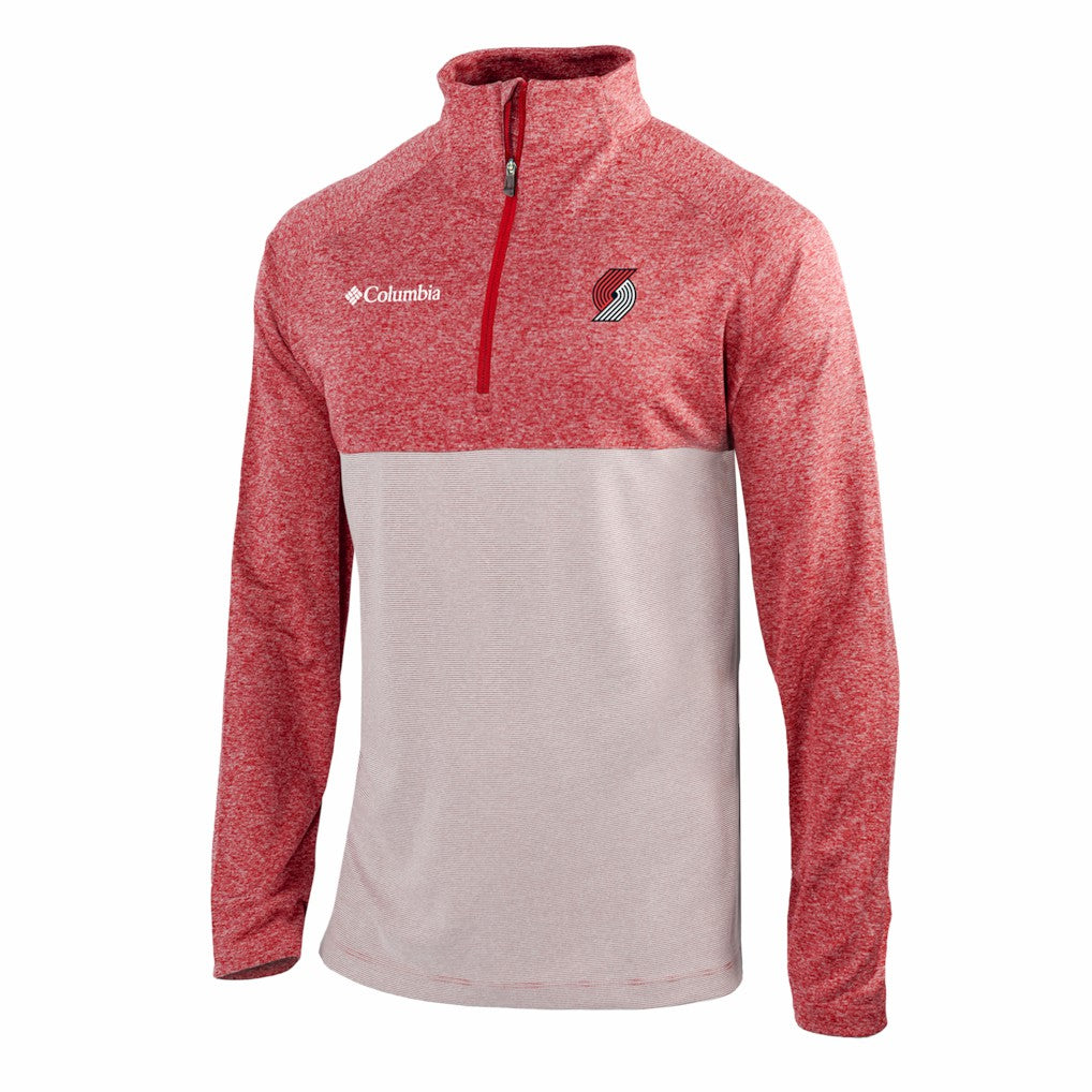 Portland Trail Blazers Omni-Wick Rockin' It Quarter-Zip Top Red - Columbia