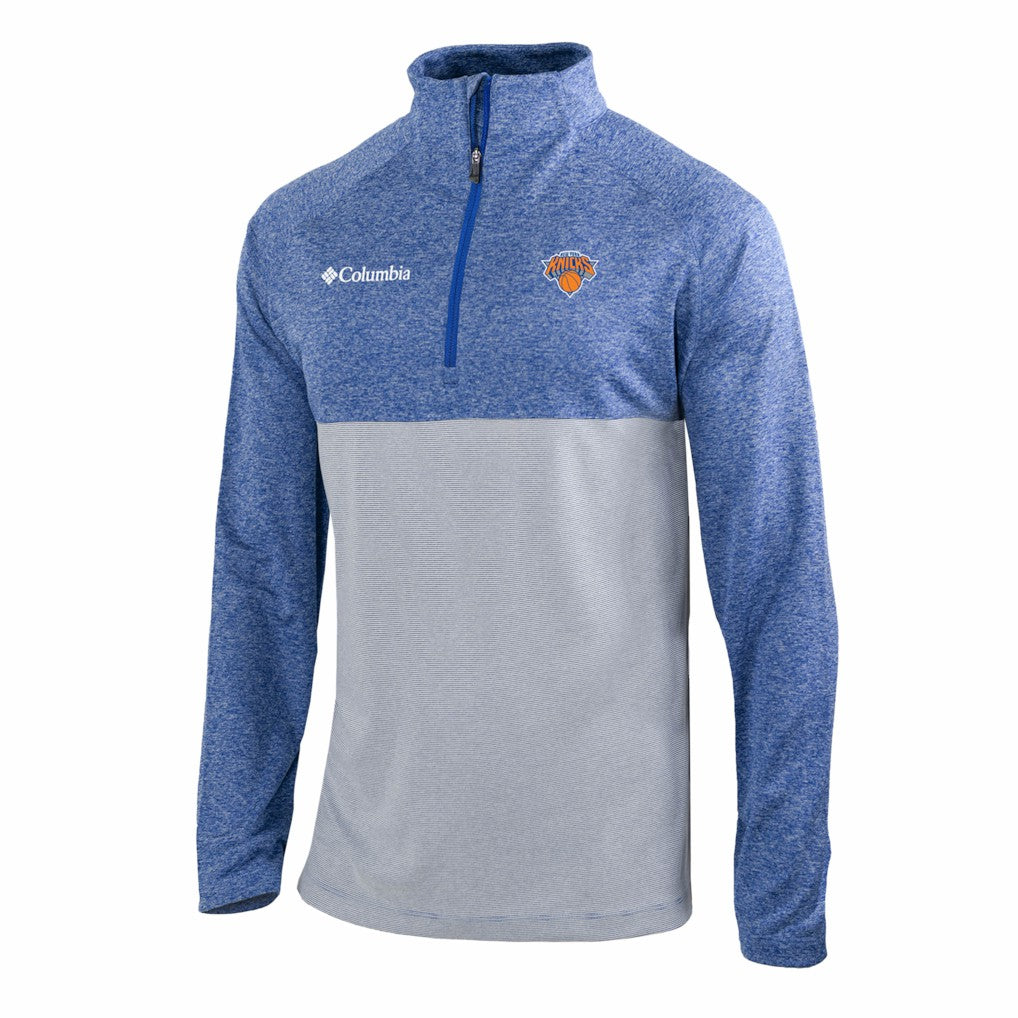 New York Knicks Omni-Wick Rockin' It Quarter-Zip Top Blue - Columbia