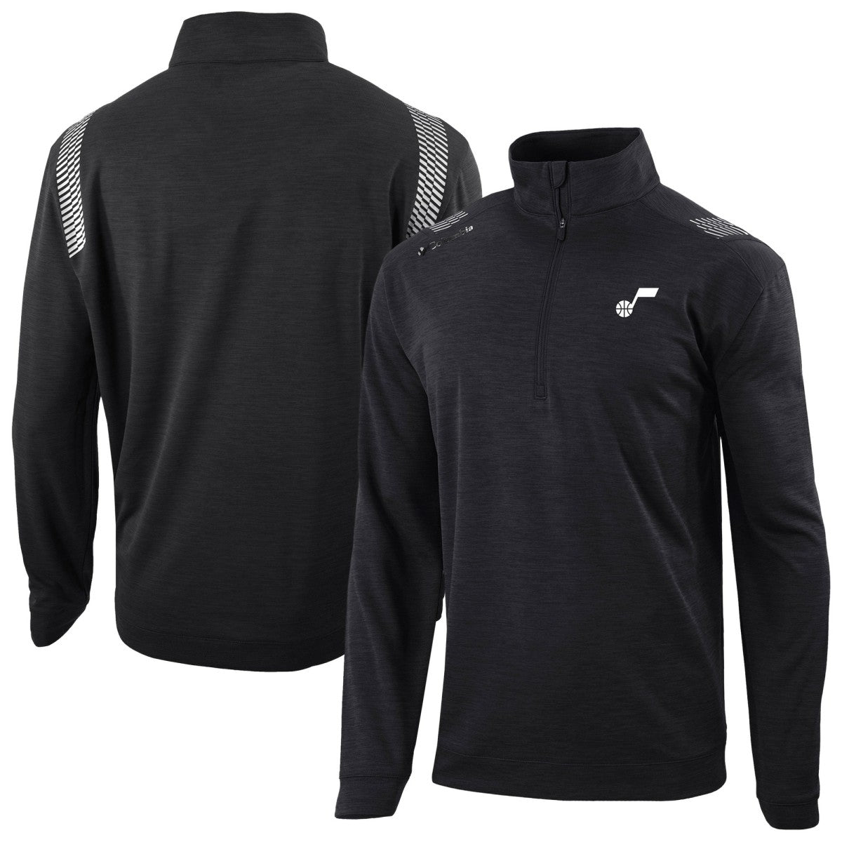 Utah Jazz Oakland Downs Omni-Wick Quarter-Zip Top Black - Columbia