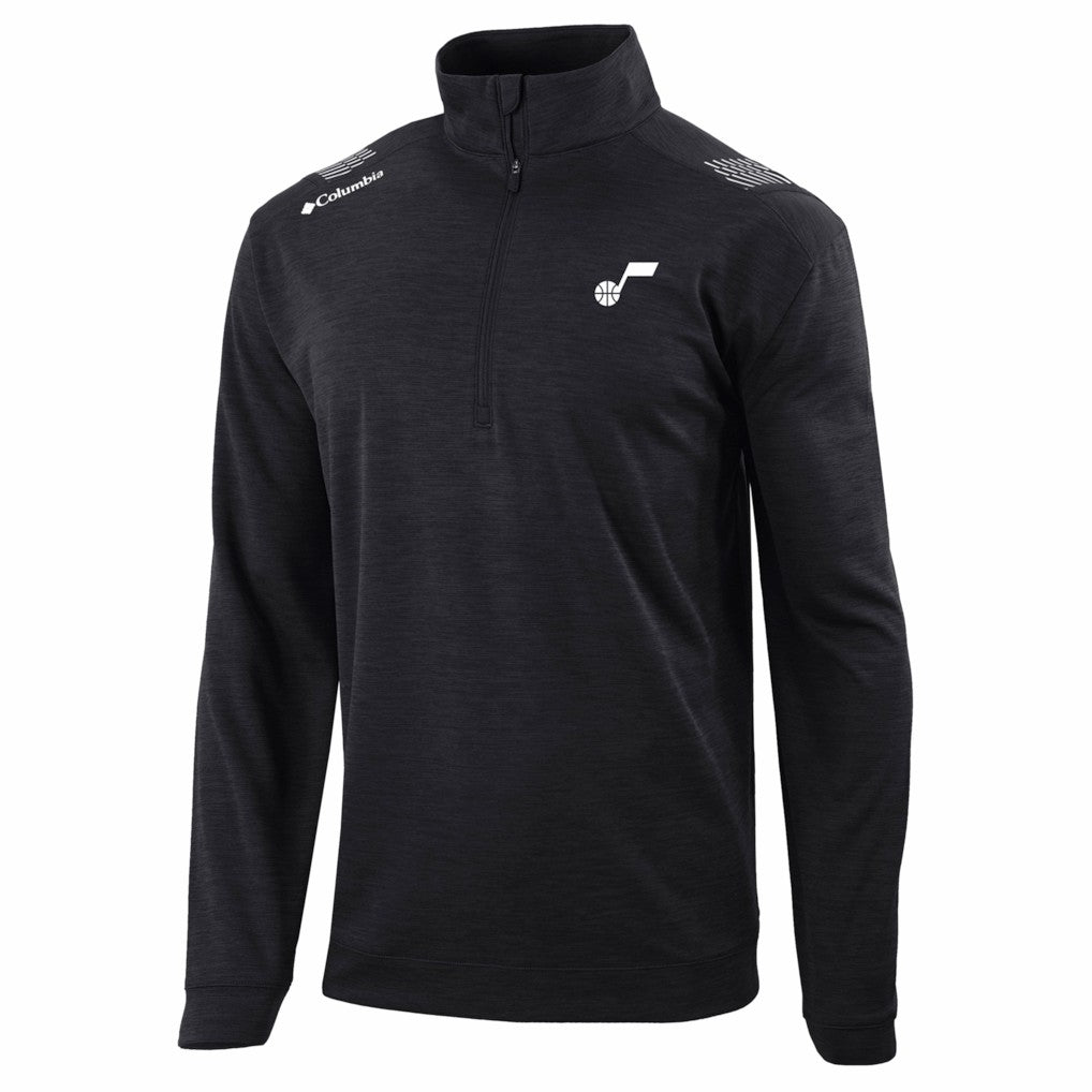 Utah Jazz Oakland Downs Omni-Wick Quarter-Zip Top Black - Columbia