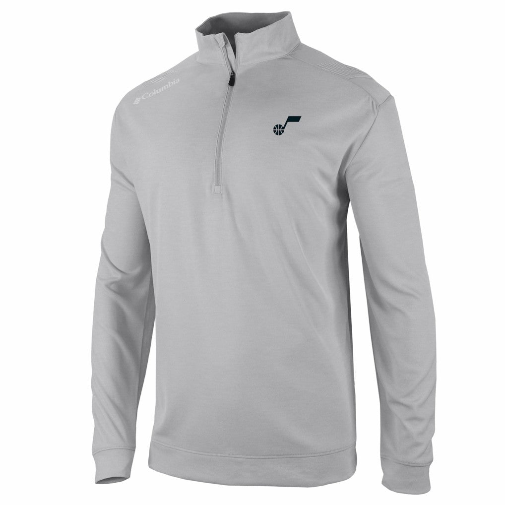 Utah Jazz Oakland Downs Omni-Wick Quarter-Zip Top Gray - Columbia