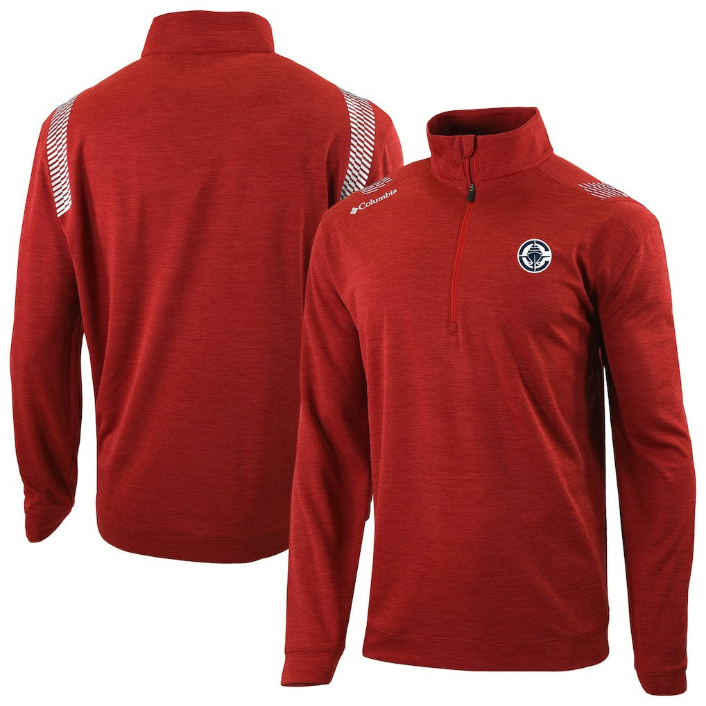 LA Clippers Oakland Downs Omni-Wick Quarter-Zip Top Red - Columbia