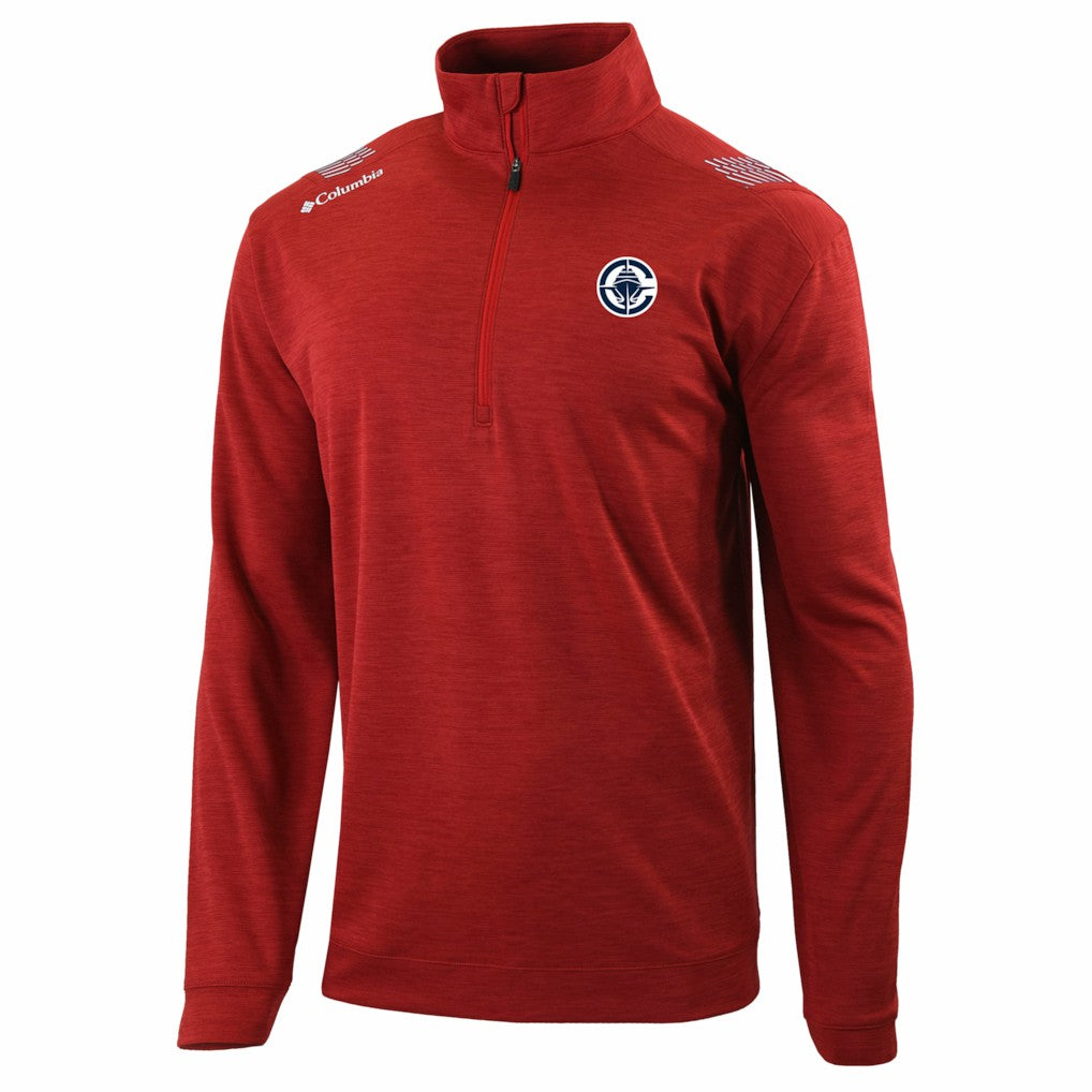 LA Clippers Oakland Downs Omni-Wick Quarter-Zip Top Red - Columbia