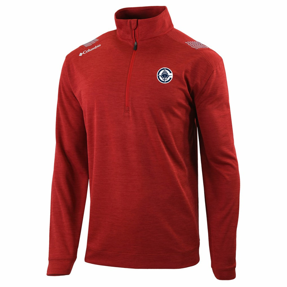 LA Clippers Oakland Downs Omni-Wick Quarter-Zip Top Red - Columbia