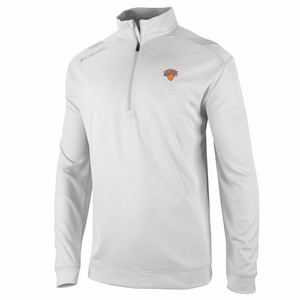 New York Knicks Oakland Downs Omni-Wick Quarter-Zip Top White - Columbia