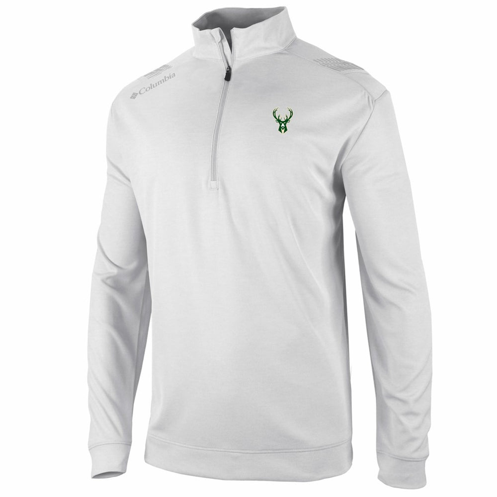 Milwaukee Bucks Oakland Downs Omni-Wick Quarter-Zip Top White - Columbia