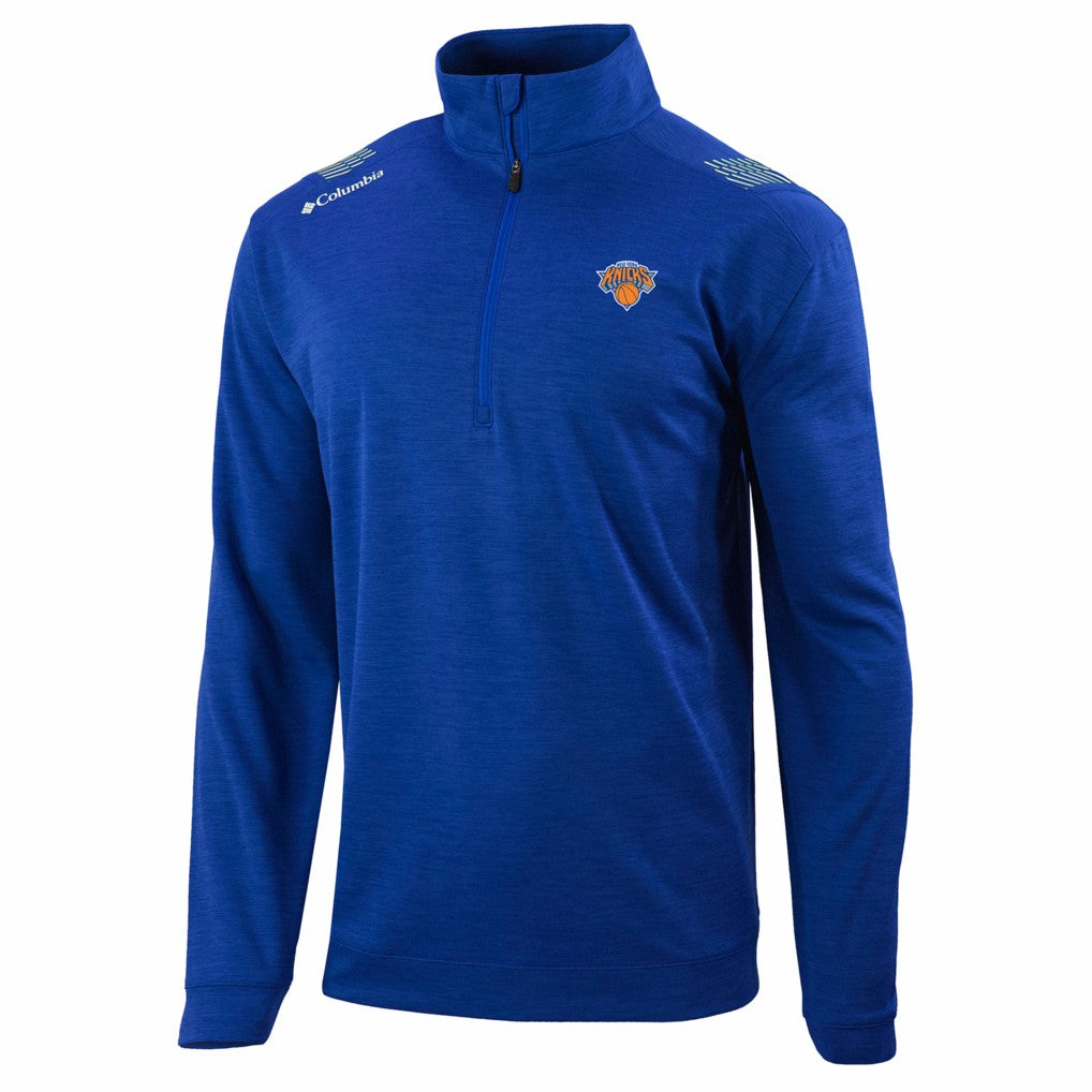 New York Knicks Oakland Downs Omni-Wick Quarter-Zip Top Blue - Columbia