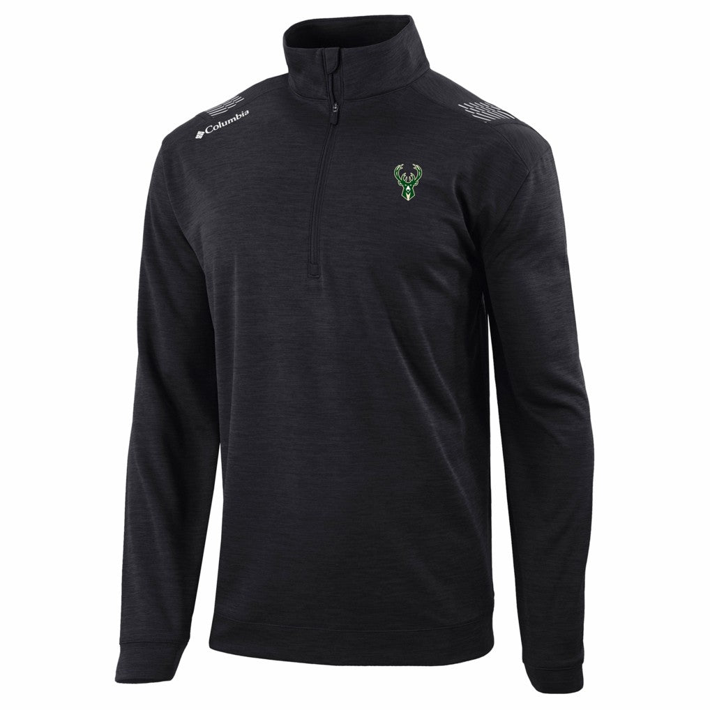 Milwaukee Bucks Oakland Downs Omni-Wick Quarter-Zip Top Black - Columbia