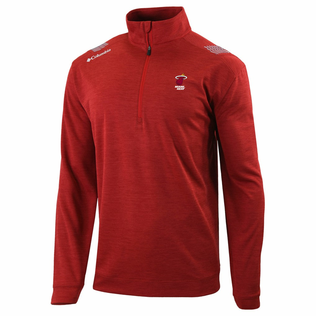 Miami Heat Oakland Downs Omni-Wick Quarter-Zip Top Red - Columbia outlet