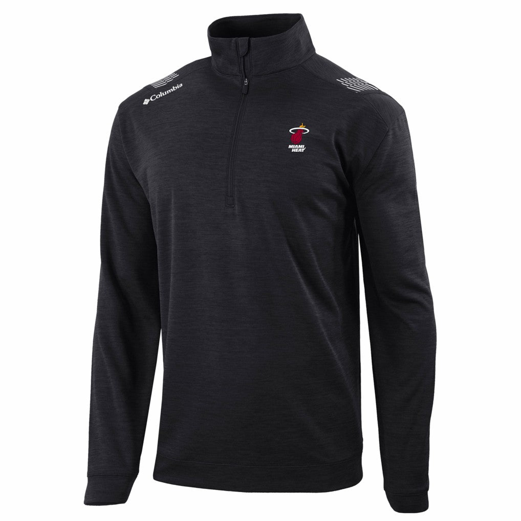 Miami Heat Oakland Downs Omni-Wick Quarter-Zip Top Black - Columbia