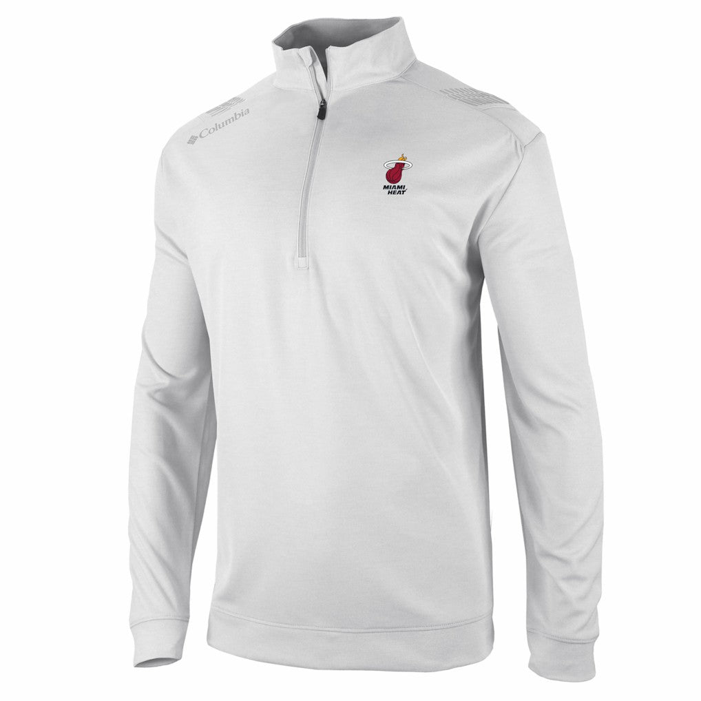 Miami Heat Oakland Downs Omni-Wick Quarter-Zip Top White - Columbia