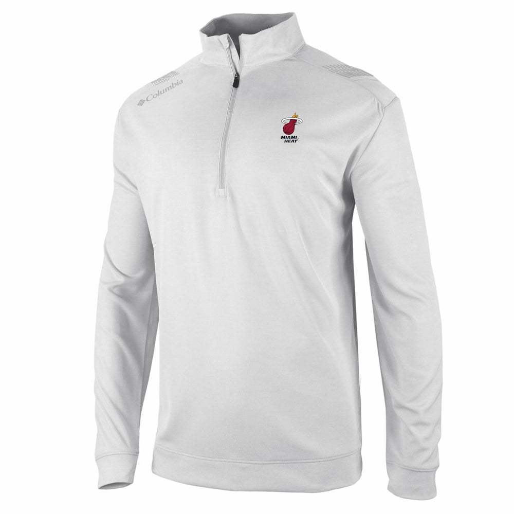 Miami Heat Oakland Downs Omni-Wick Quarter-Zip Top White - Columbia
