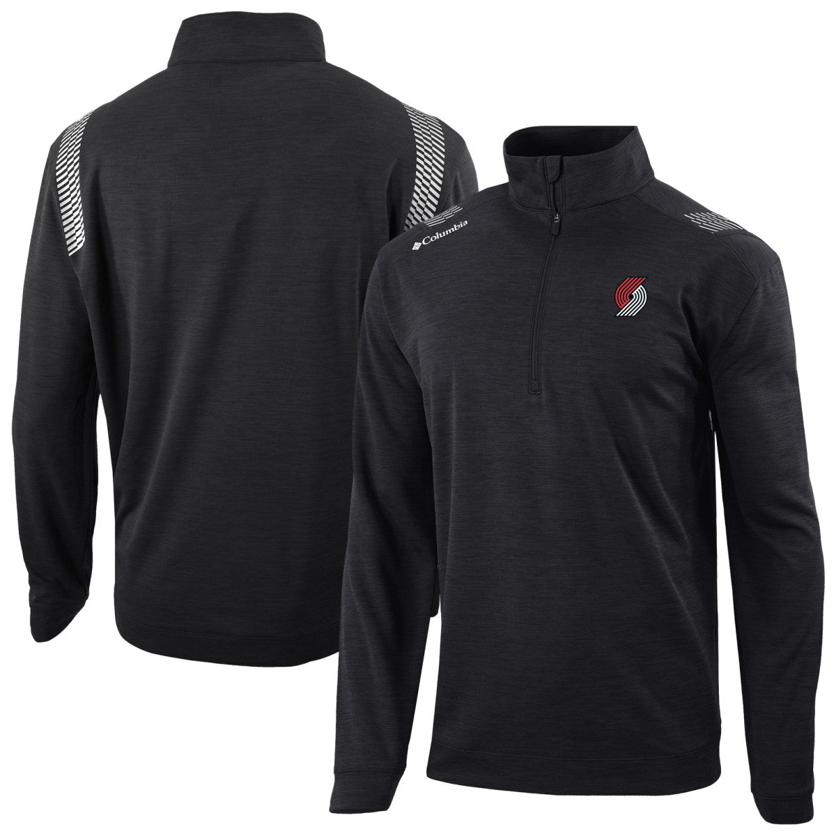 Portland Trail Blazers Oakland Downs Omni-Wick Quarter-Zip Top Black - Columbia