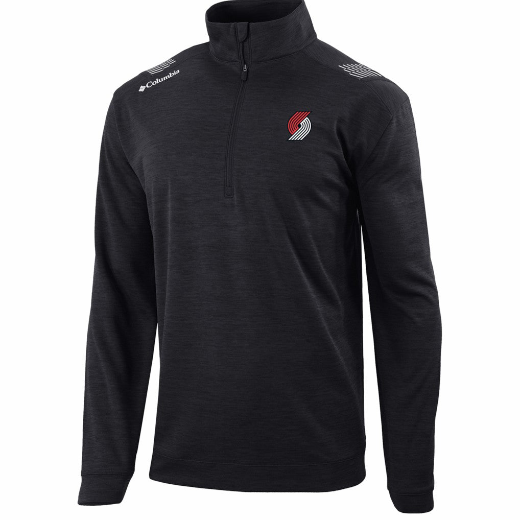 Portland Trail Blazers Oakland Downs Omni-Wick Quarter-Zip Top Black - Columbia