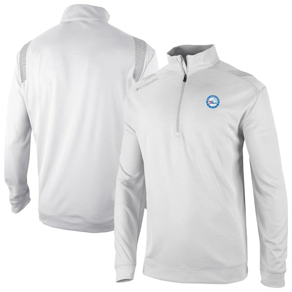 Philadelphia 76ers Oakland Downs Omni-Wick Quarter-Zip Top White - Columbia