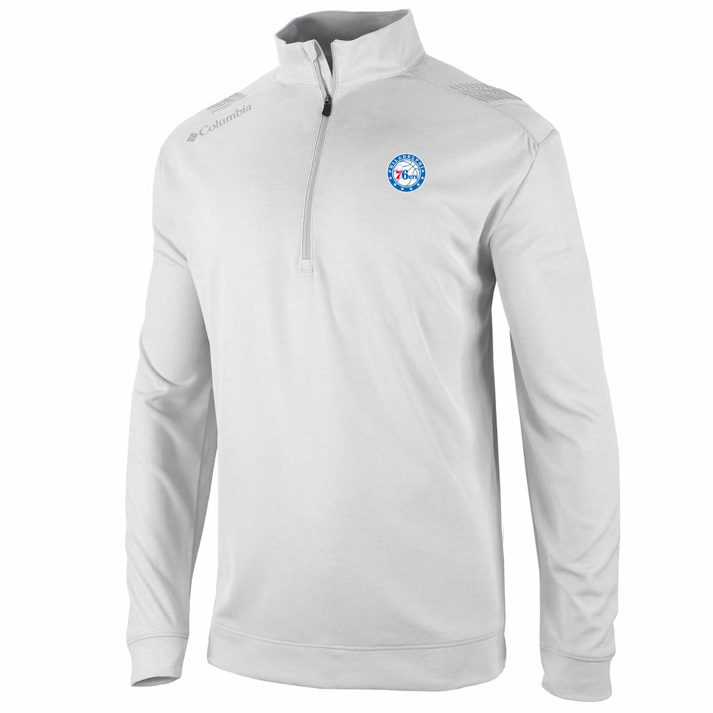 Philadelphia 76ers Oakland Downs Omni-Wick Quarter-Zip Top White - Columbia