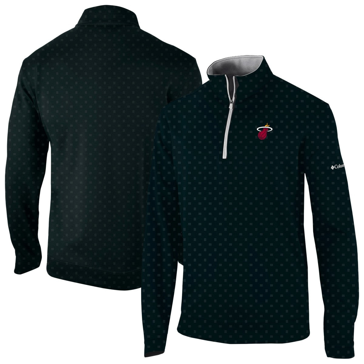 Miami Heat Wickham Hills Omni-Wick Quarter-Zip Jacket Black - Columbia