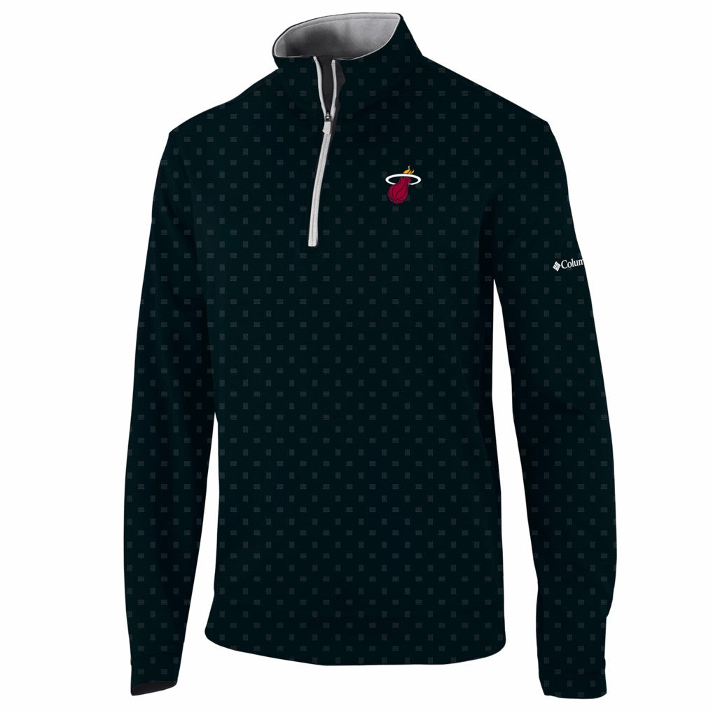 Miami Heat Wickham Hills Omni-Wick Quarter-Zip Jacket Black - Columbia