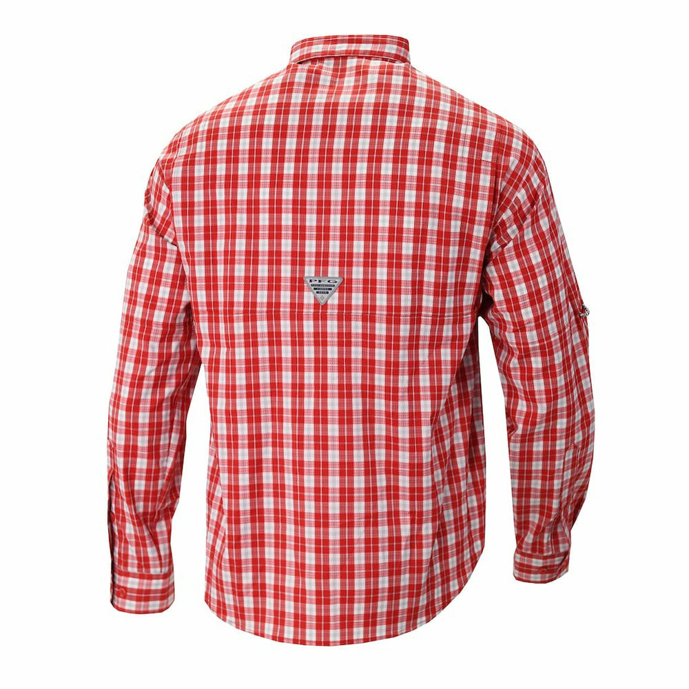 Houston Rockets Super Tamiami Omni-Shade Long Sleeve Button-Down Shirt Red - Columbia