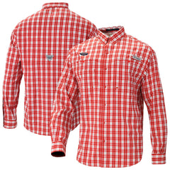 New Orleans Pelicans Super Tamiami Omni-Shade Long Sleeve Button-Down Shirt Red - Columbia outlet