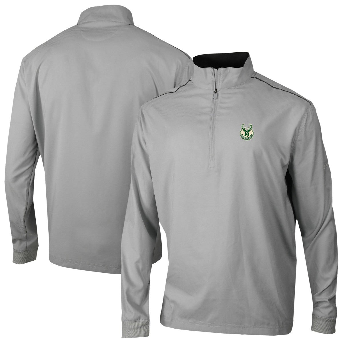 Milwaukee Bucks Omni-Wick Bogey's Paradise Quarter-Zip Top Gray - Columbia