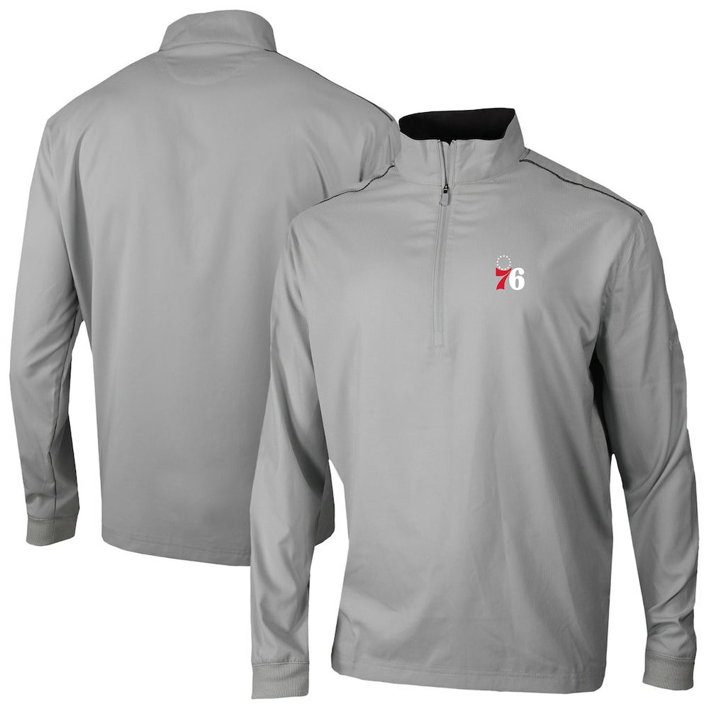 Philadelphia 76ers Omni-Wick Bogey's Paradise Quarter-Zip Top Gray - Columbia