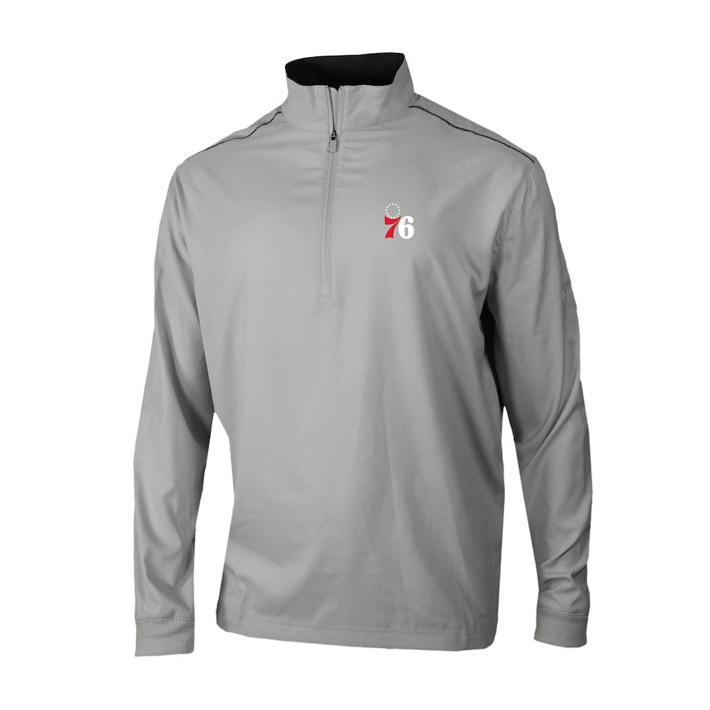 Philadelphia 76ers Omni-Wick Bogey's Paradise Quarter-Zip Top Gray - Columbia