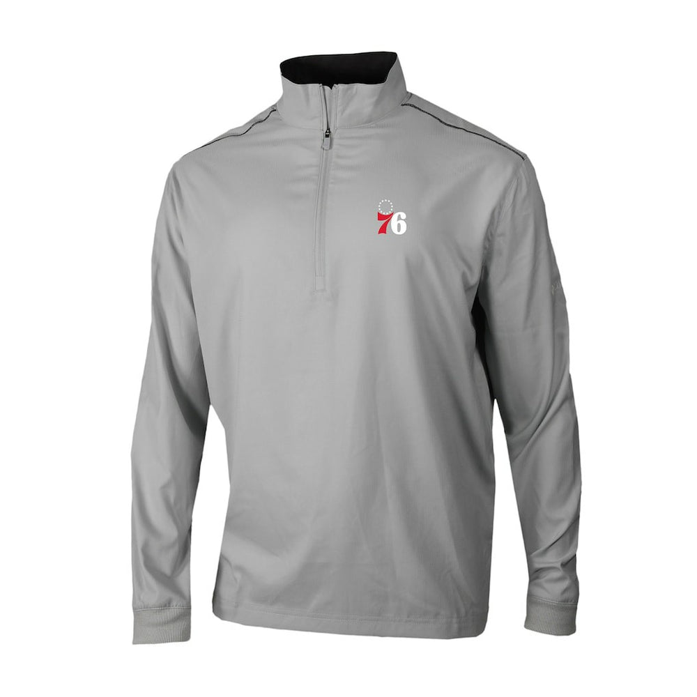 Philadelphia 76ers Omni-Wick Bogey's Paradise Quarter-Zip Top Gray - Columbia