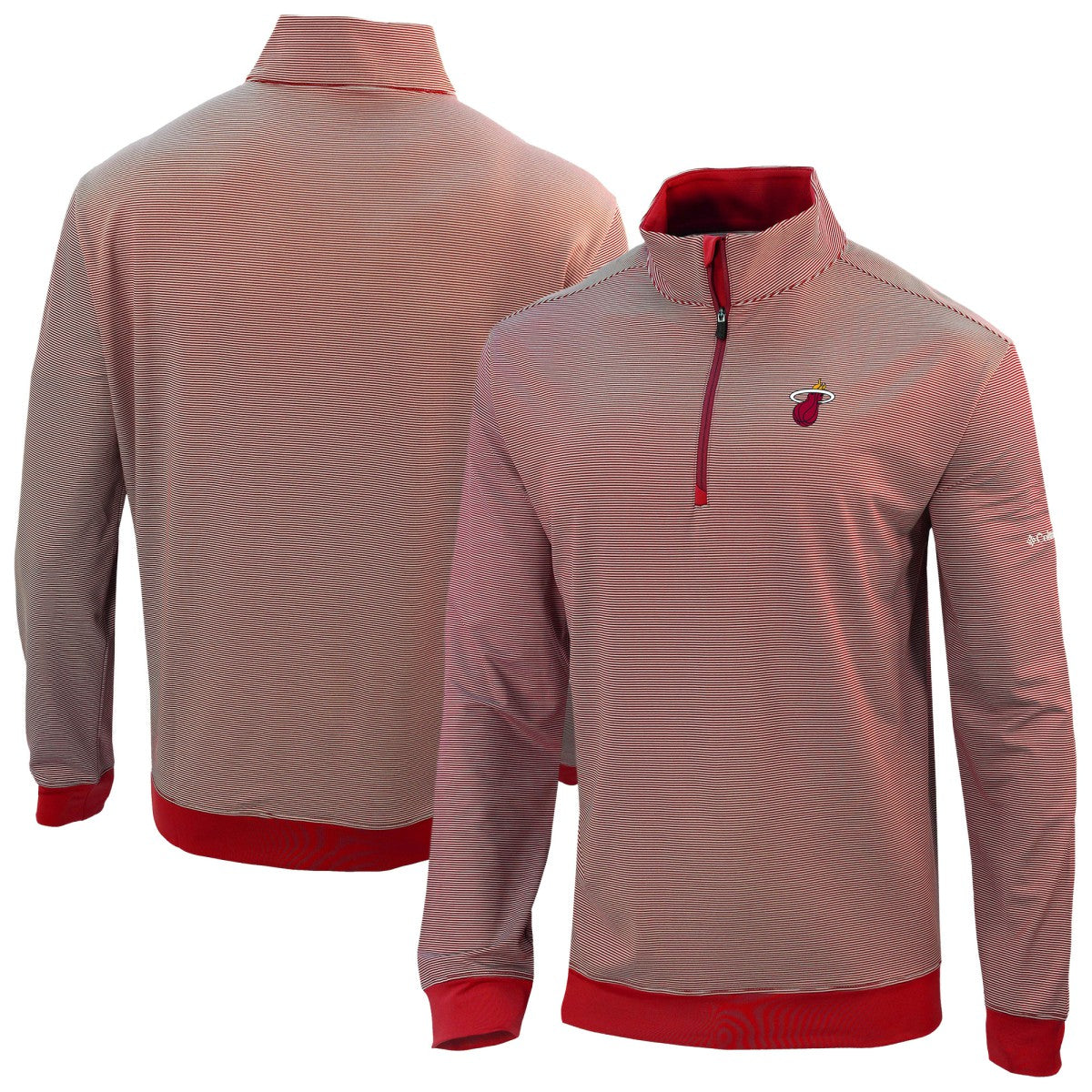 Miami Heat Omni-Wick Even Lie Quarter-Zip Top Red - Columbia