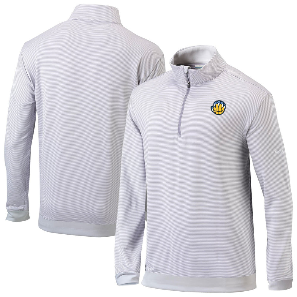 Memphis Grizzlies Omni-Wick Even Lie Quarter-Zip Top Gray/White - Columbia