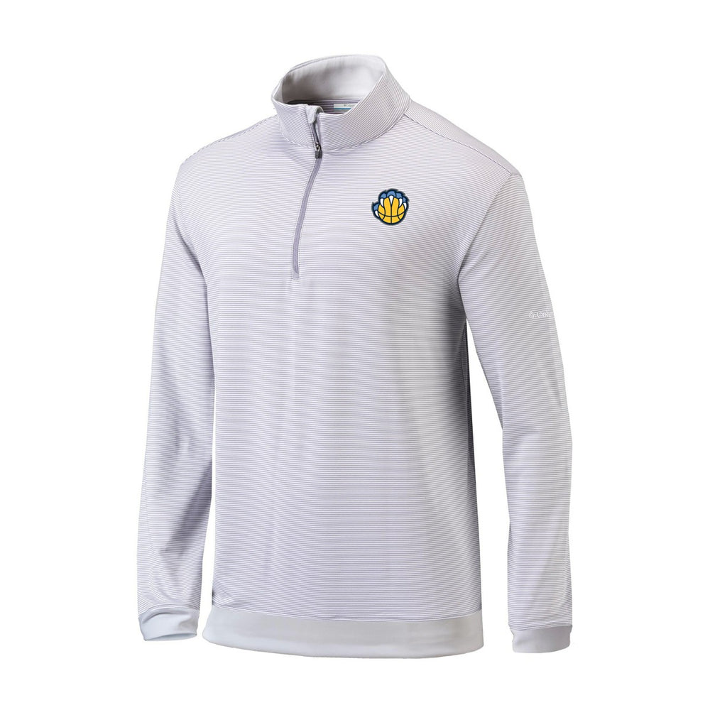 Memphis Grizzlies Omni-Wick Even Lie Quarter-Zip Top Gray/White - Columbia