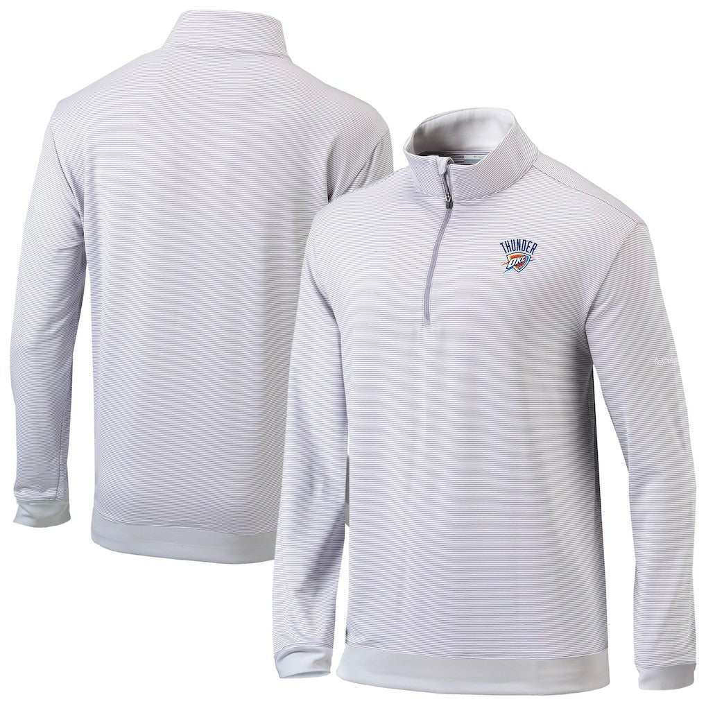 Oklahoma City Thunder Omni-Wick Even Lie Quarter-Zip Top Gray/White - Columbia outlet