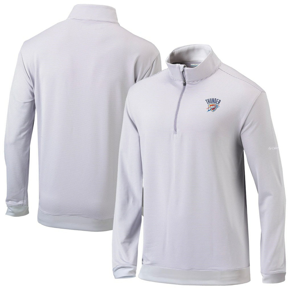 Oklahoma City Thunder Omni-Wick Even Lie Quarter-Zip Top Gray/White - Columbia outlet