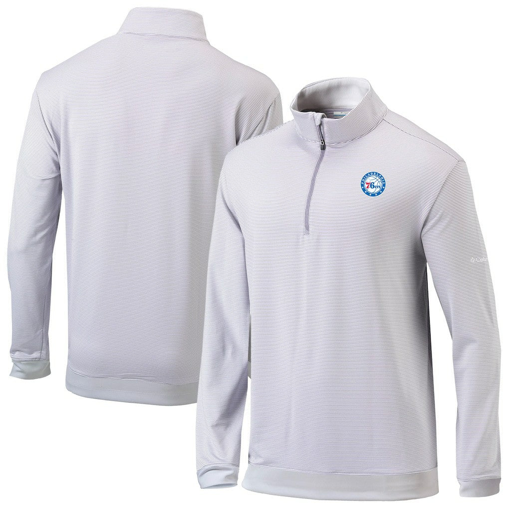 Philadelphia 76ers Omni-Wick Even Lie Quarter-Zip Top Gray/White - Columbia outlet
